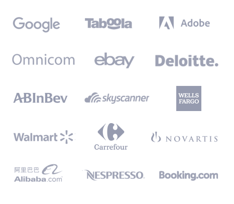 Google, Taboola, Microsoft, Omnicom, Ebay, Deloitte, Airbnb and others