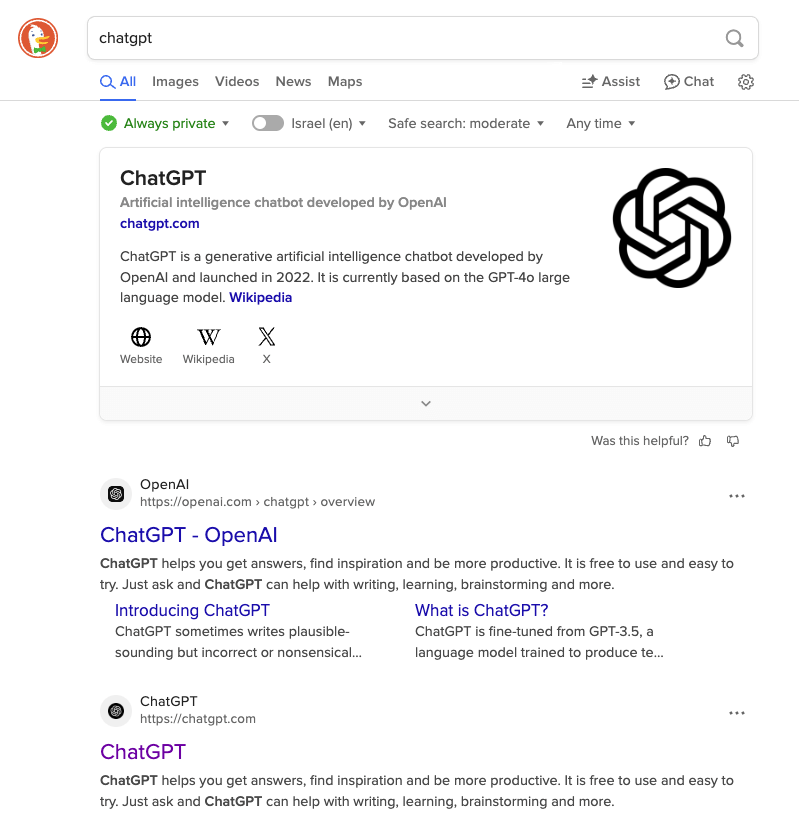 Search algorithm and SERPs