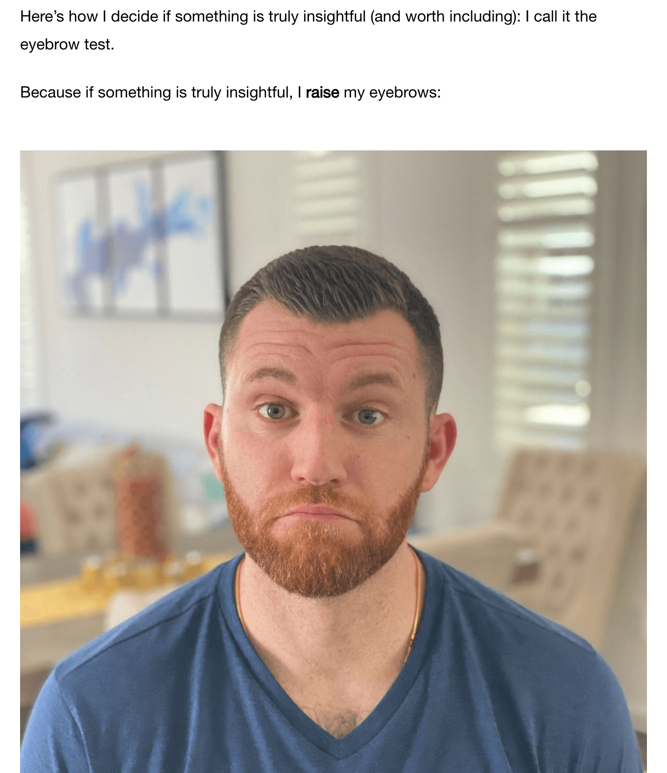 Ein Beispiel dafür, wie man einem Newsletter Persönlichkeit verleiht.