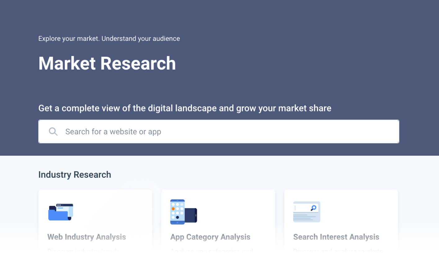 Market Research with SimilarWeb