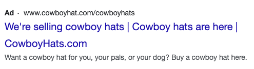 writing-ad-copy-cowboy hat ad