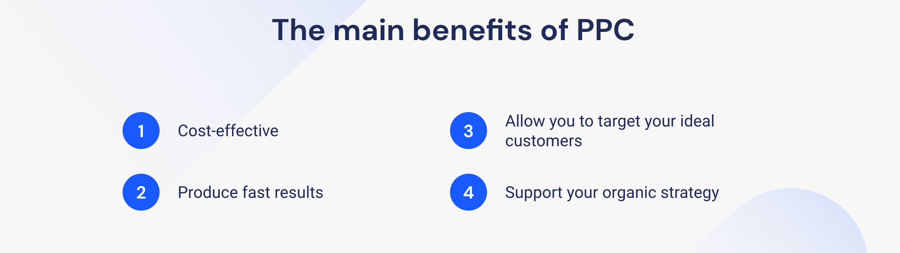 The 4 main benefits of PPC