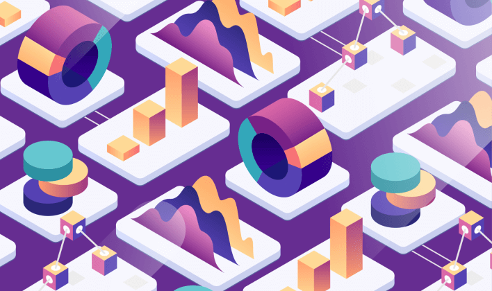 Most Effective Marketing Channels represented by different types of 3D graphs on a purple background