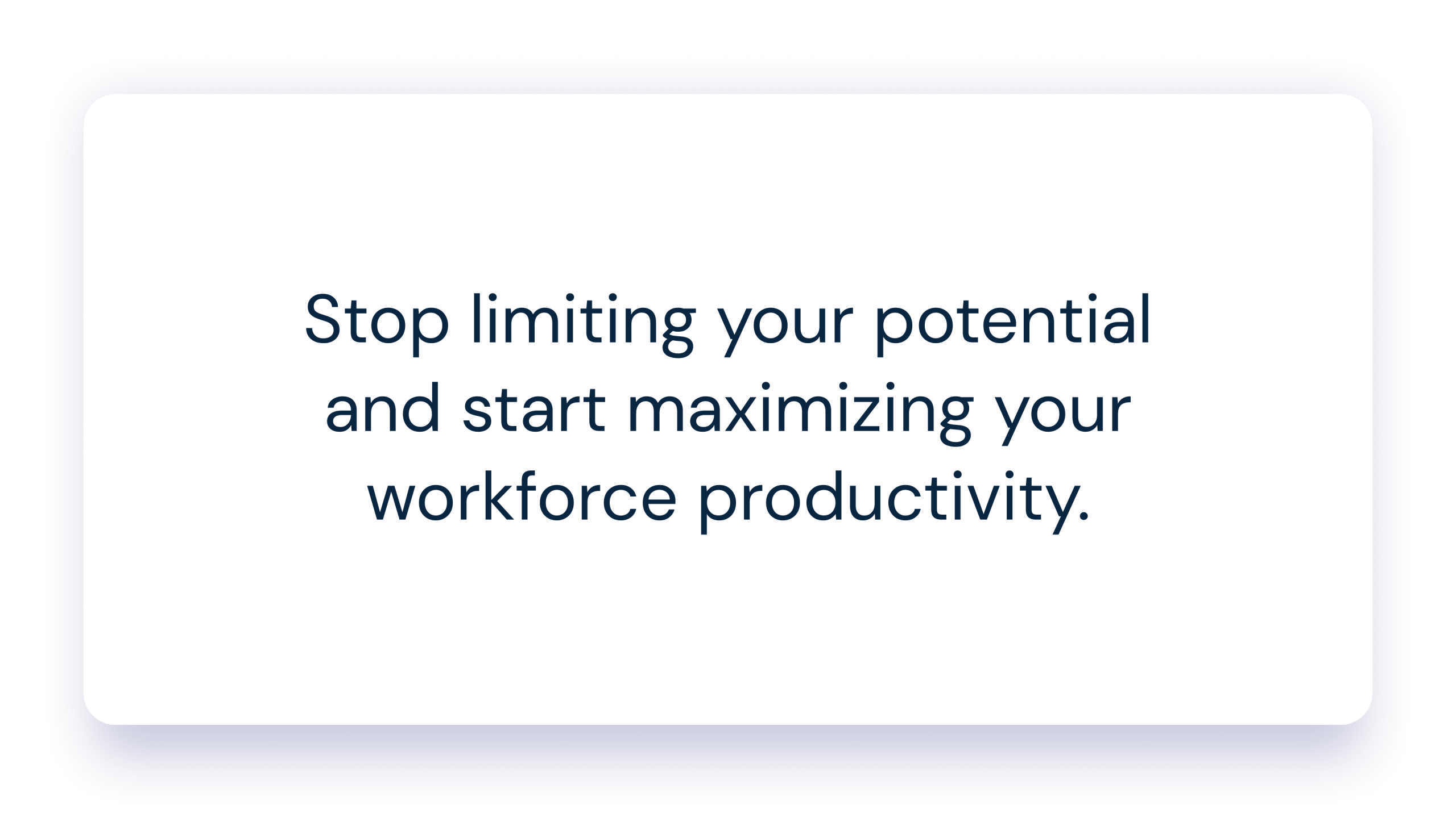 The closing slide