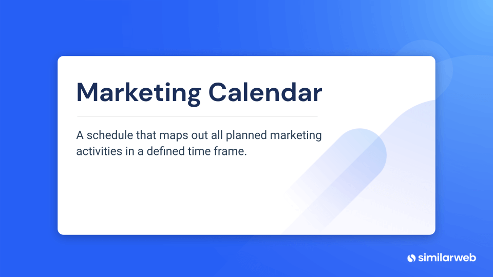 Marketing Calendar defintion