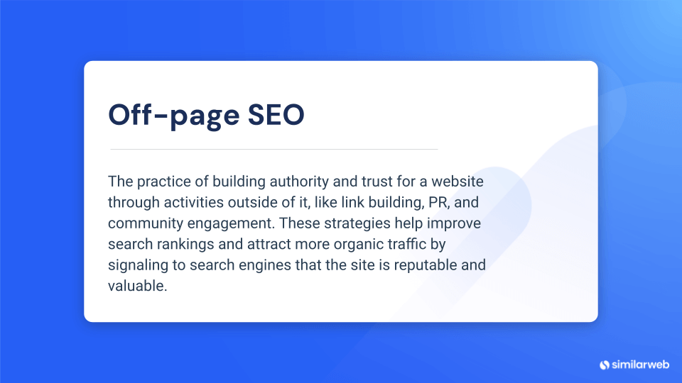 Off-page SEO definition