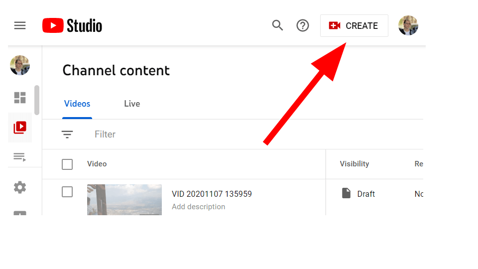 Screenshot of YouTube Studio video upload