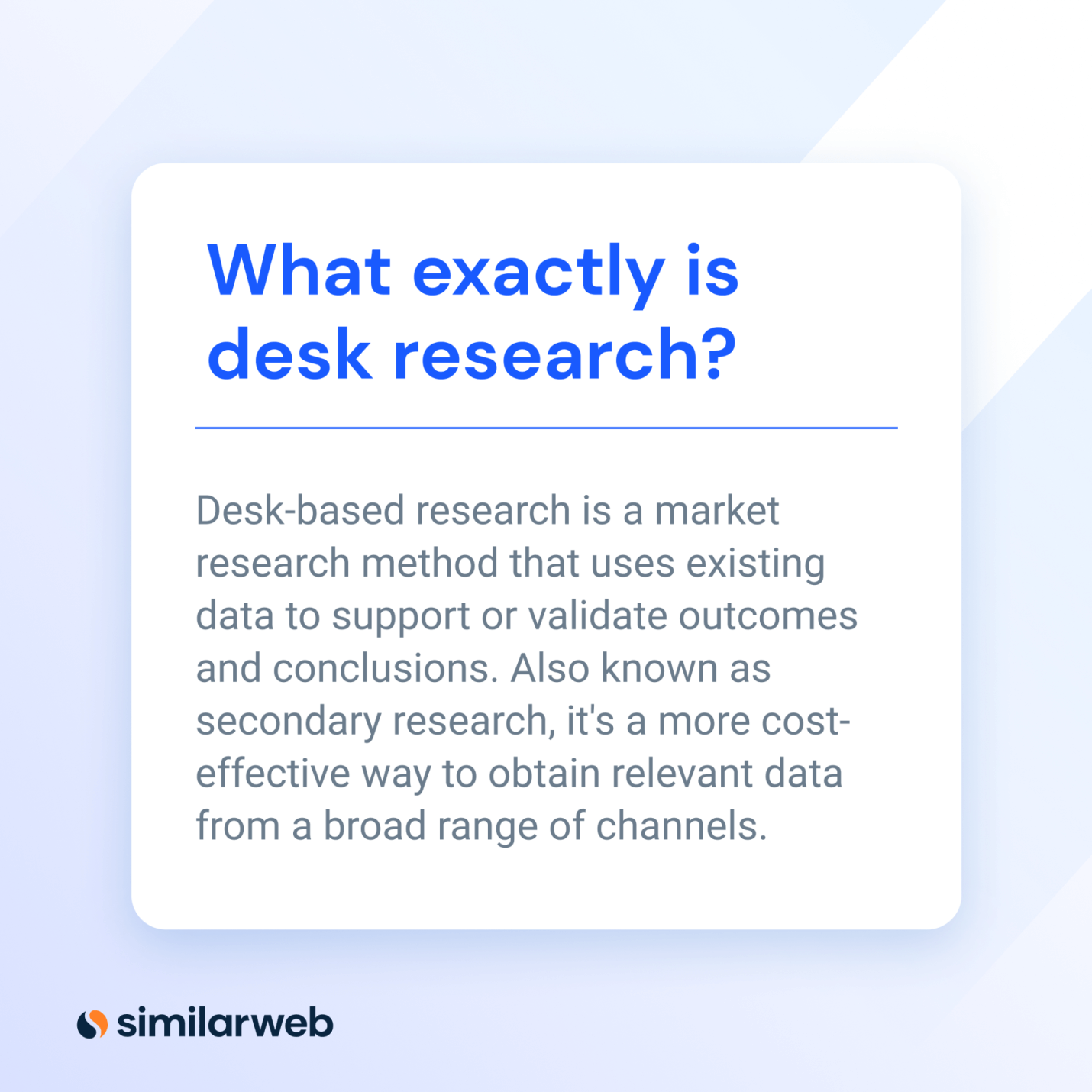 desk research definition
