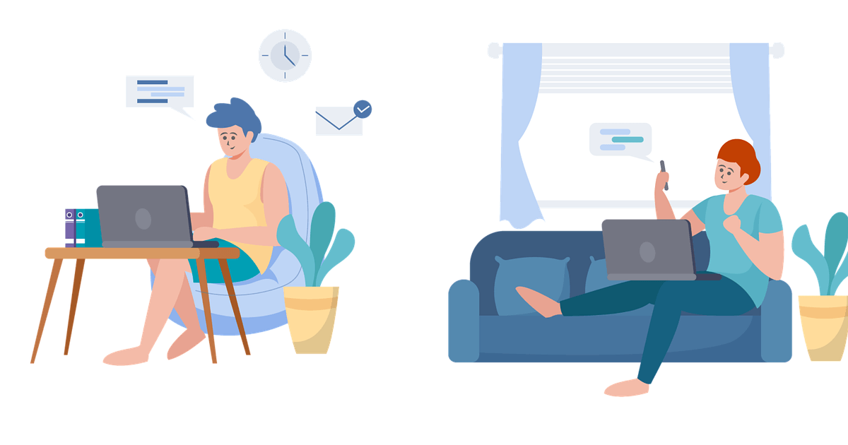 remote work illustration