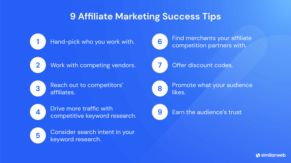Illustration of 9 Affiliate Marketing Success Tips
