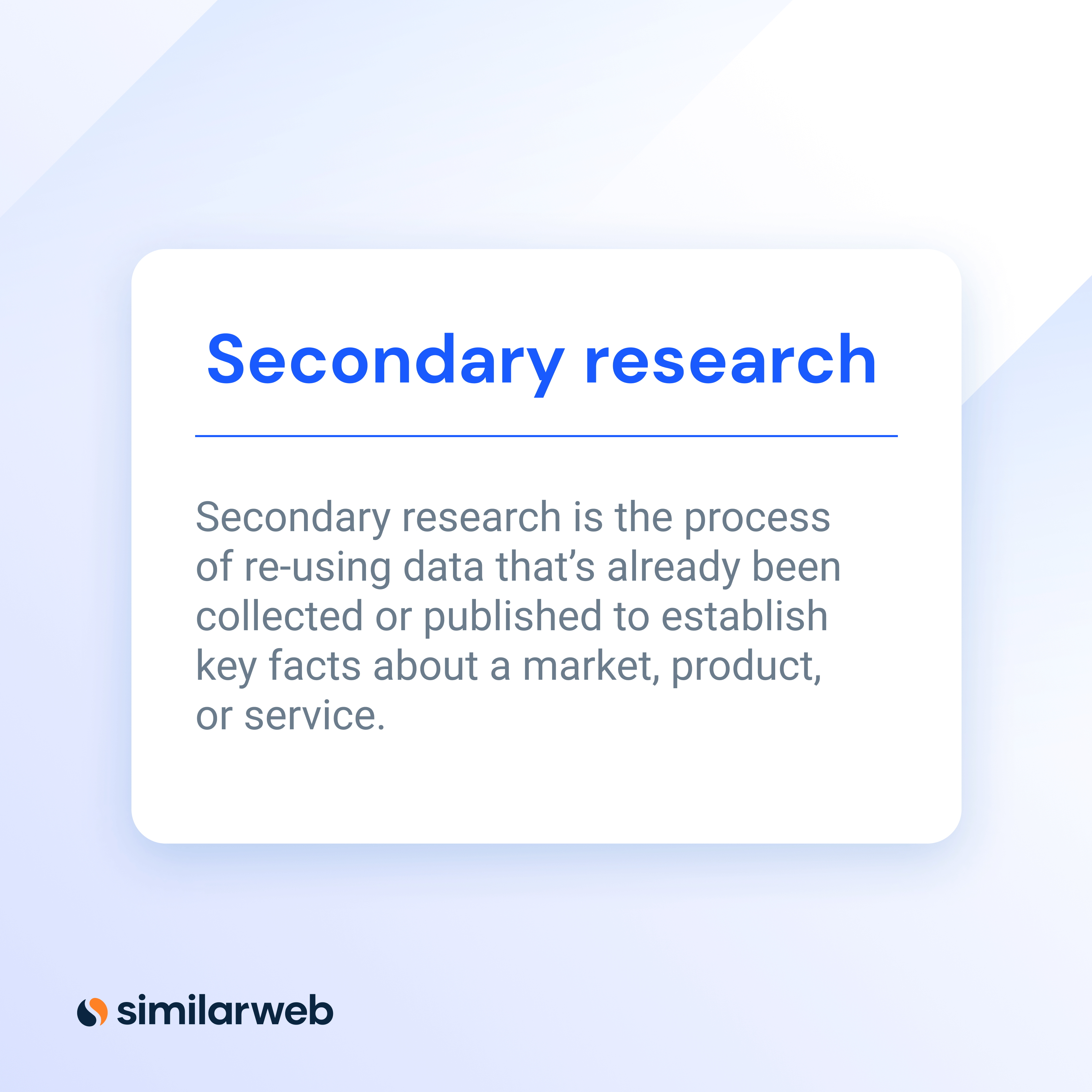 secondary market research definition