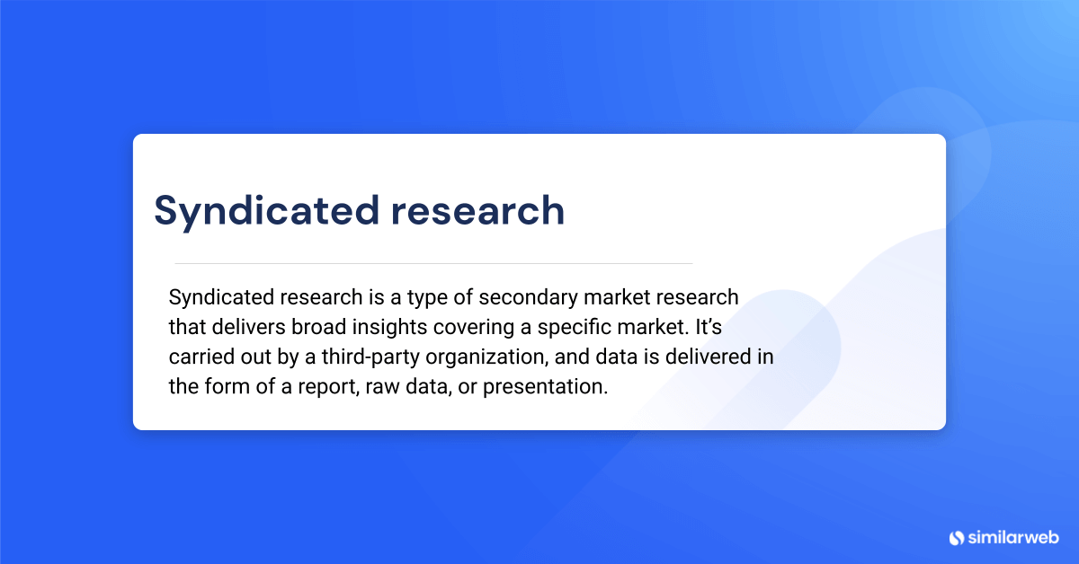 The meaning of syndicated research