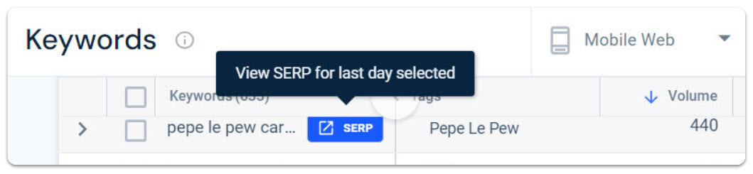 serp snapshot