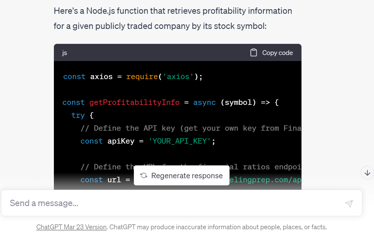 chatgpt writes code
