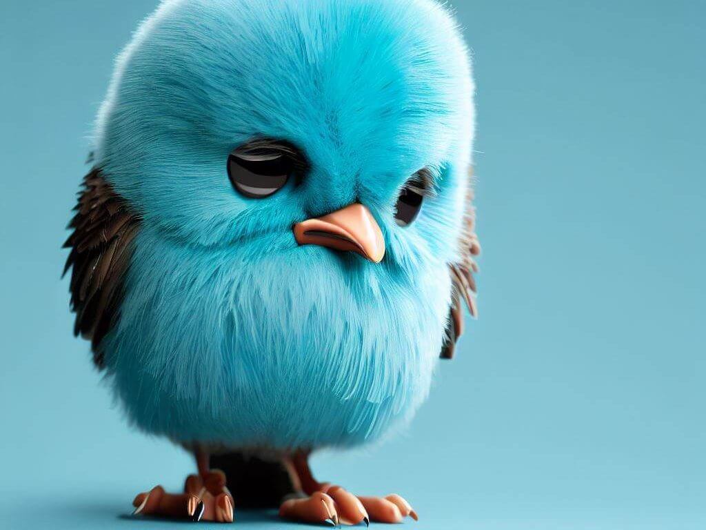 sad twitter bird