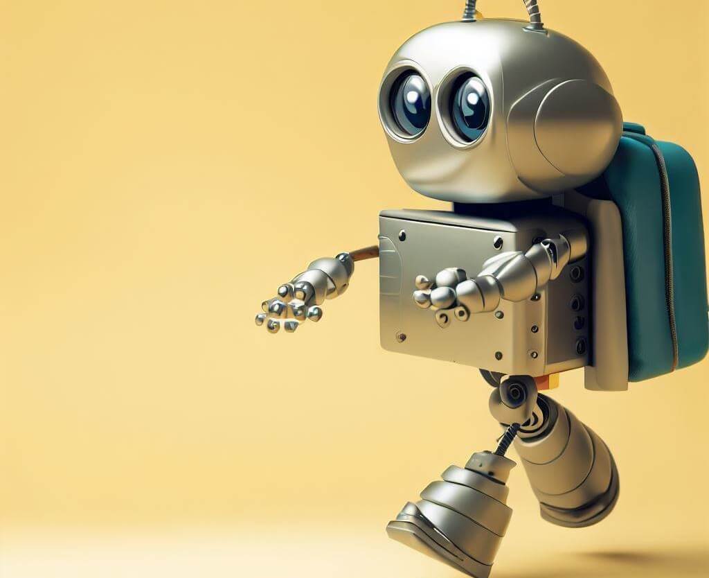 robot going back to school