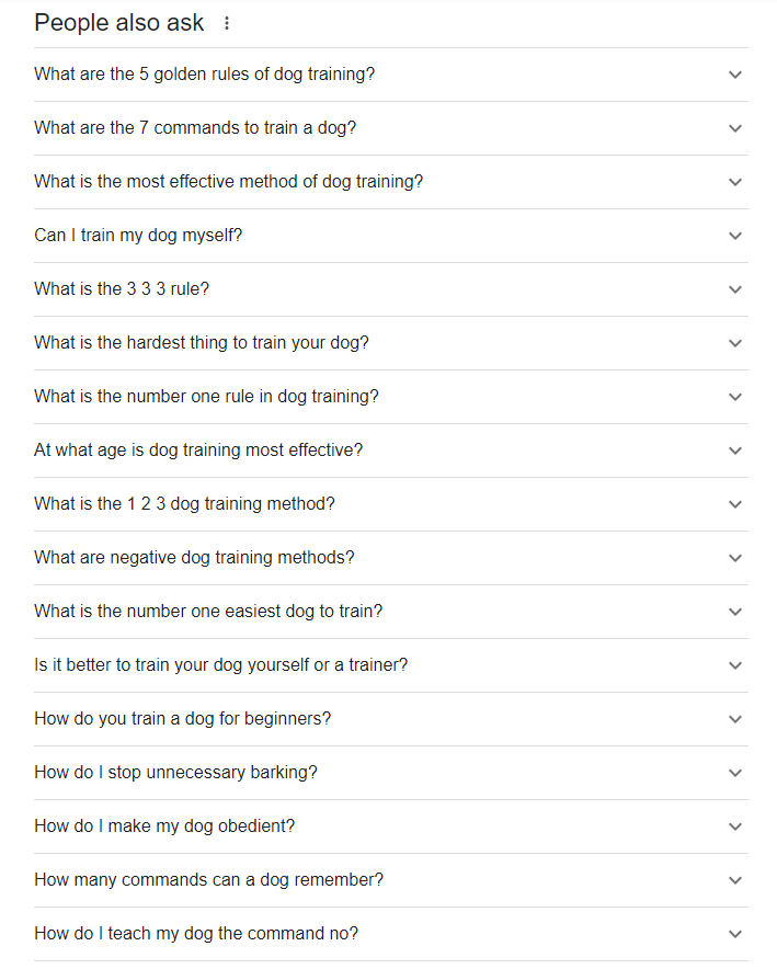 People Also Ask box