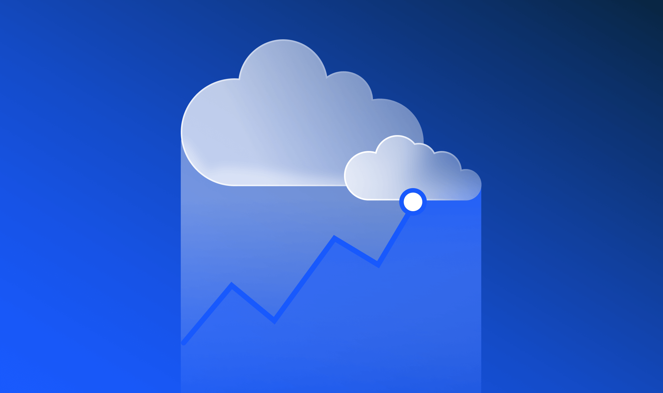 Ilustration of a chart coming from a cloud to represent Data-as-a-Service (DaaS)
