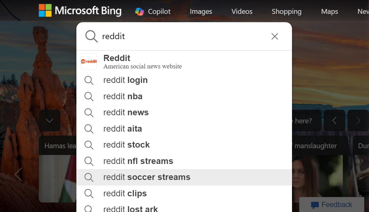 Bing-Reddit