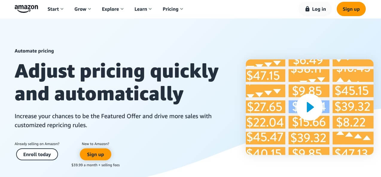Amazon pricing tool