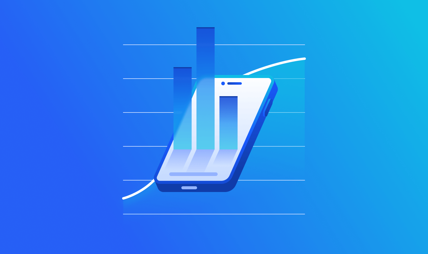 Illustration of mobile app metrics