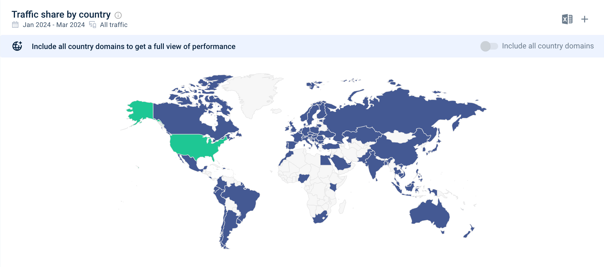 Geo map and country domain