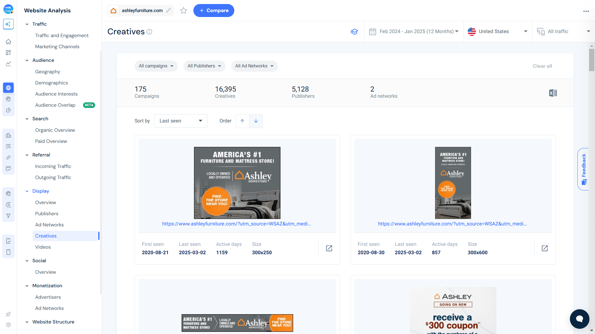ashleyfurniture.com - Ad Creatives