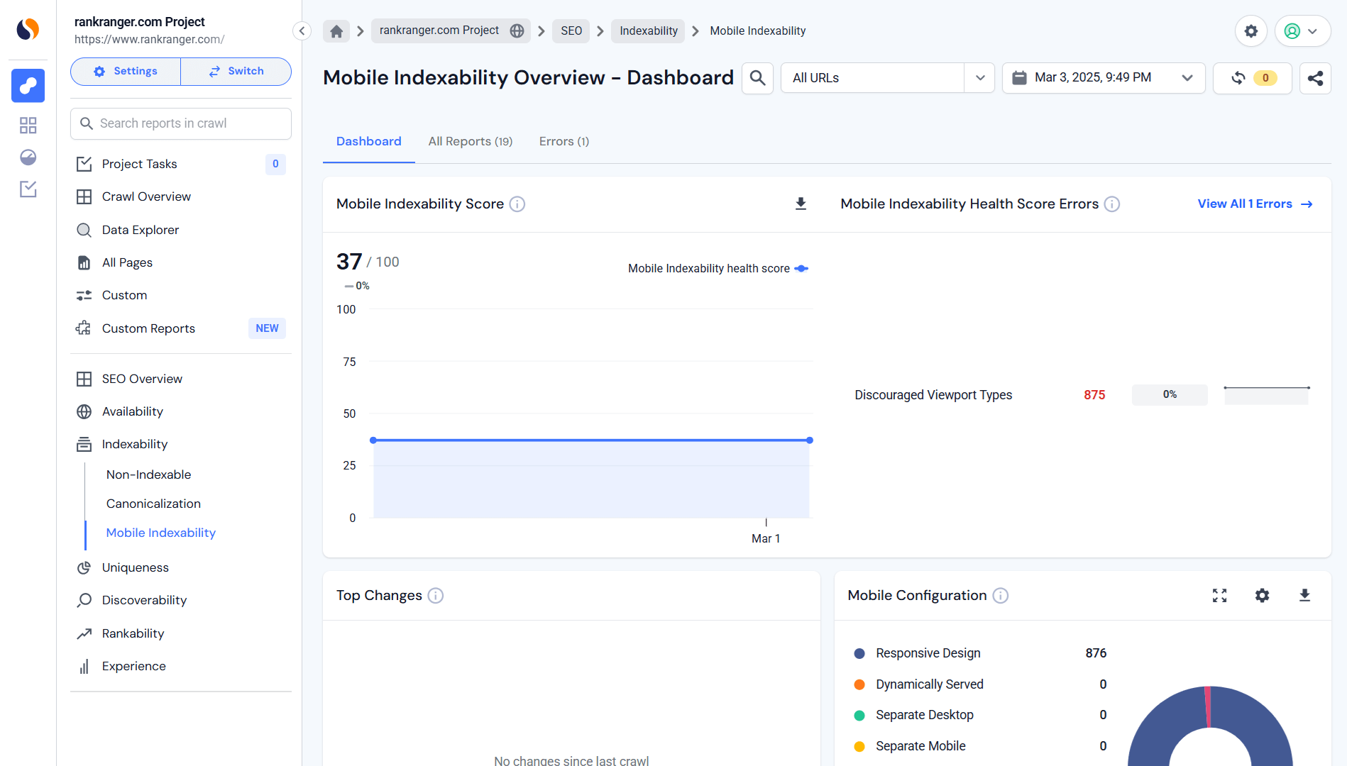 Similarweb’s Site Audit tool