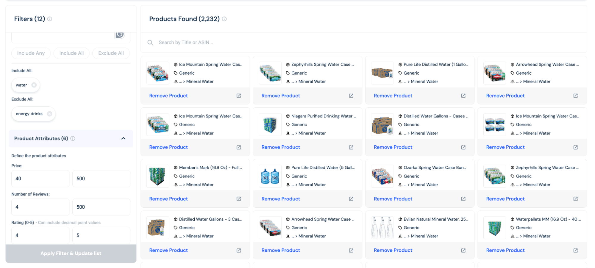 Product categories