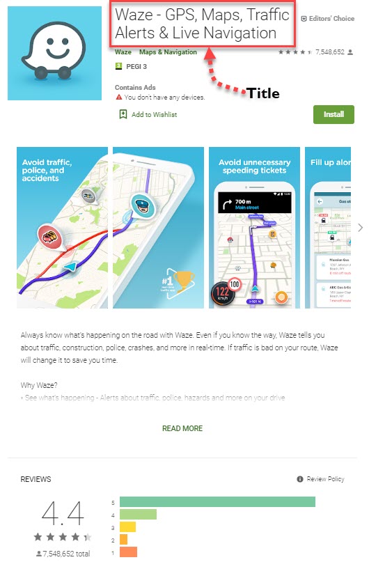Google Play Sample Page