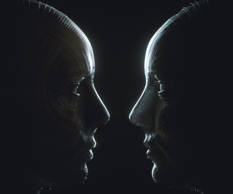 Faces facing each other