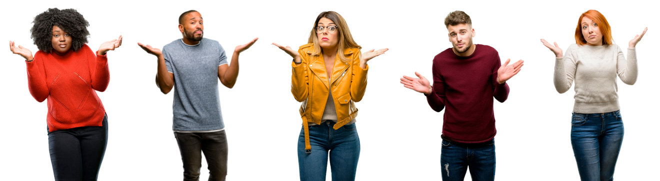 People shrugging