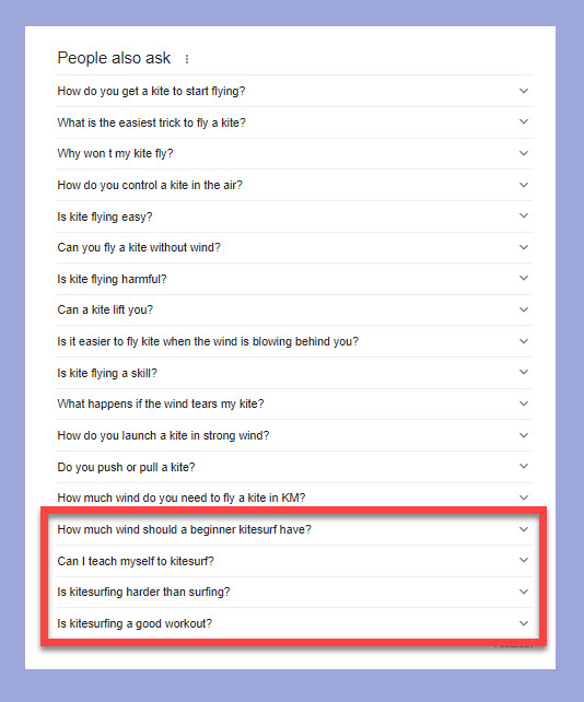 People Also Ask query limits