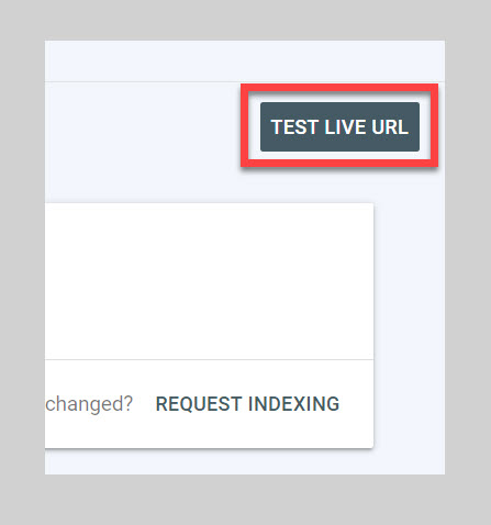 Search Console test live URL