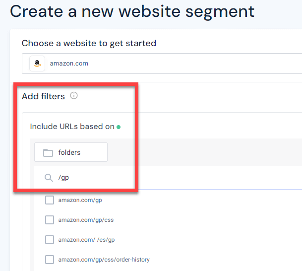 Segmenting on Similarweb