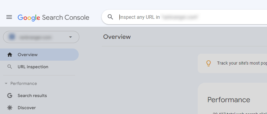 URL inspection in Google Search Console