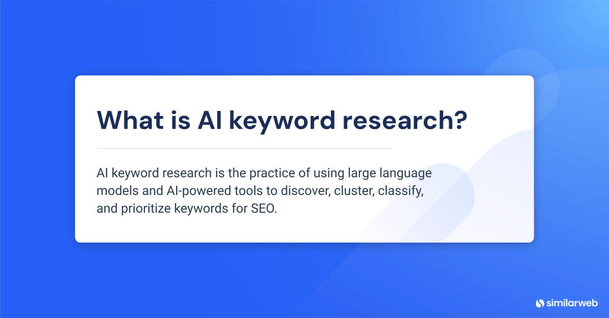 Definition of AI keyword research