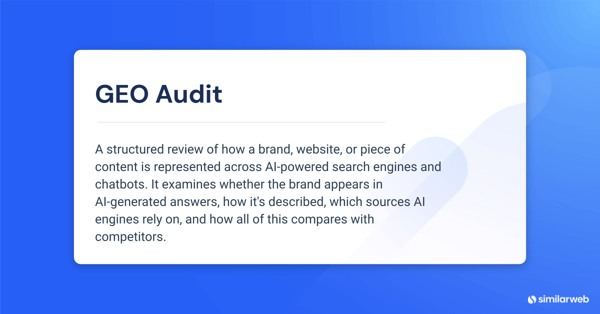 GEO Audit Definition