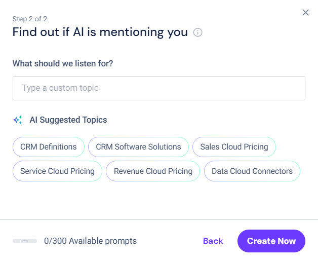 Similarweb suggest topics for your campaign
