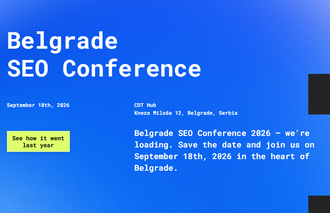 Belgrade SEO Conference