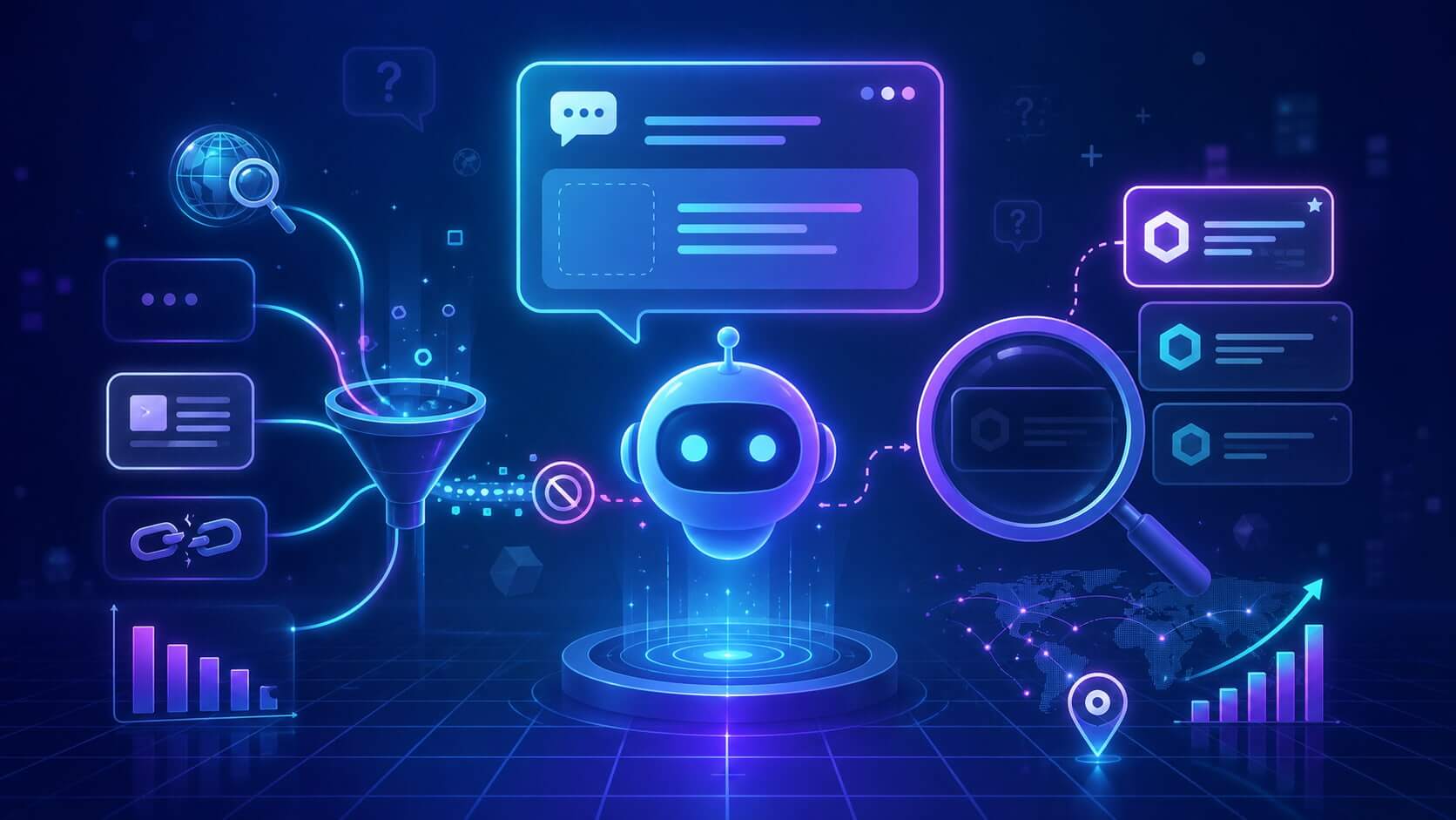 ChatGPTで自社ブランドが表示されない原因とブランド可視性を分析するイメージ