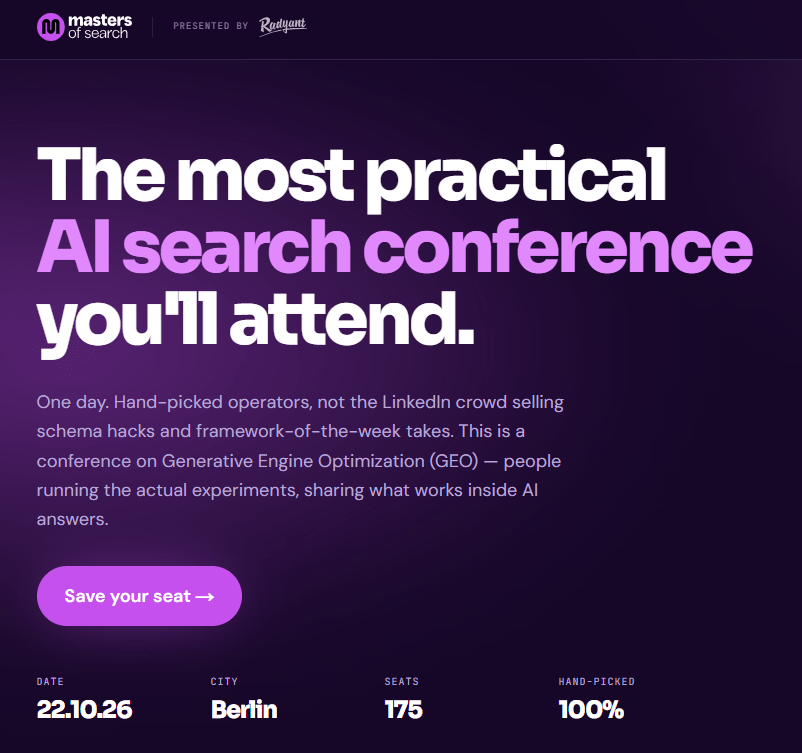 Masters of Search Conference