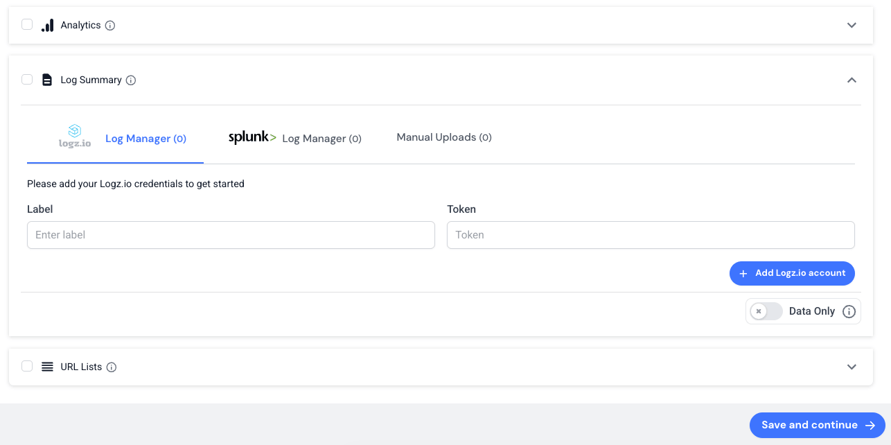 Logz.io integration with Similarweb