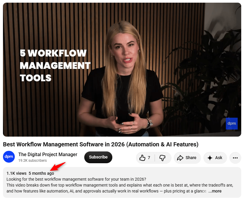 Top cited YouTube video for the zoho.com campaign