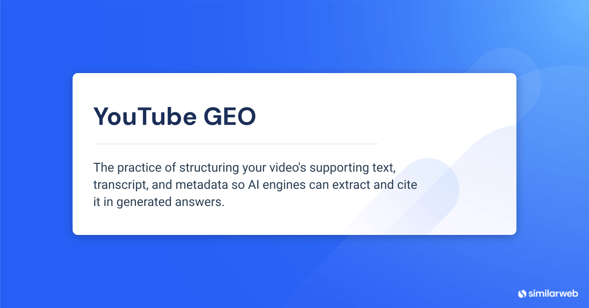 YouTube GEO definition